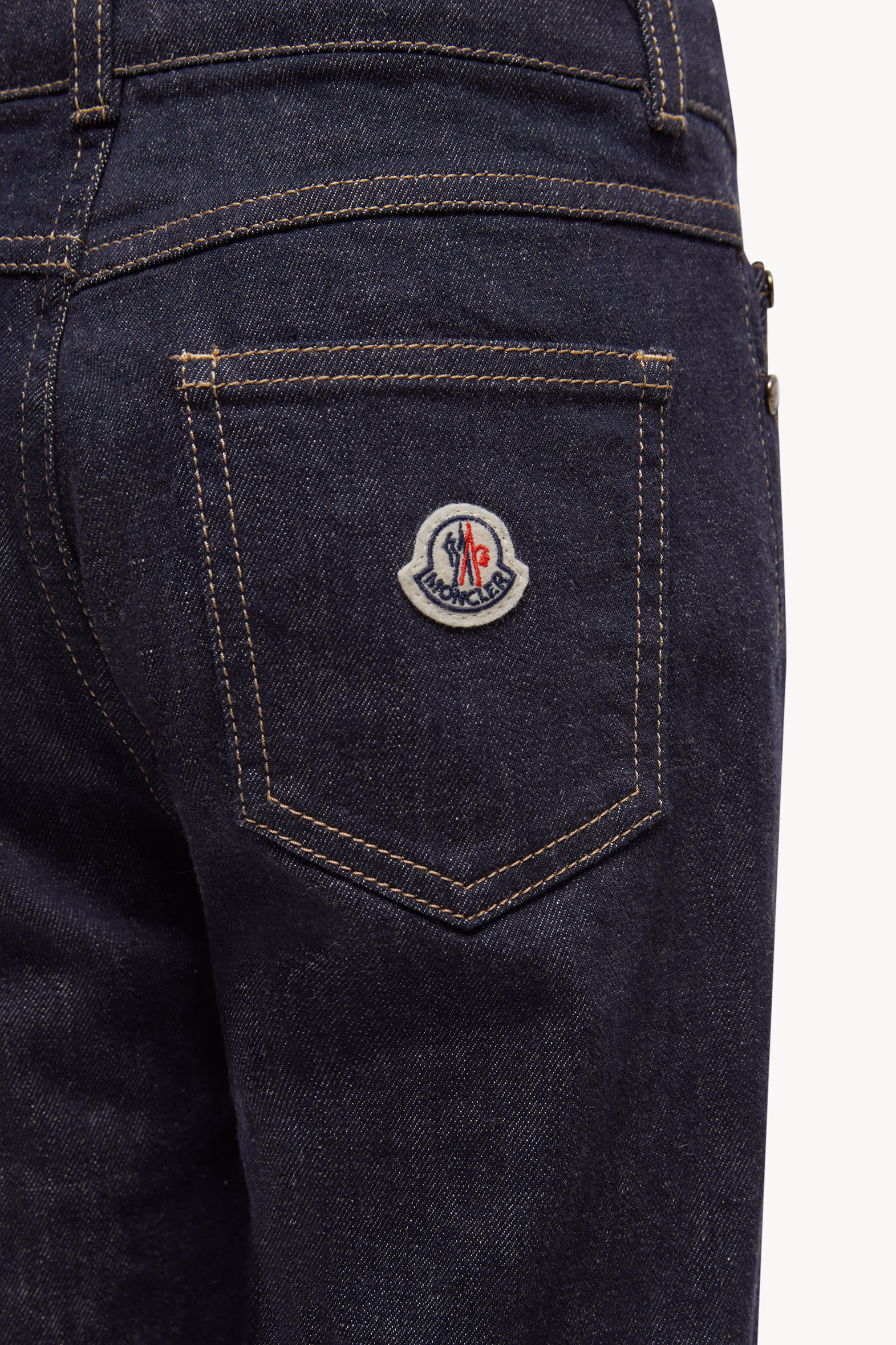 Straight Leg Jeans Boy Navy Blue Moncler 3